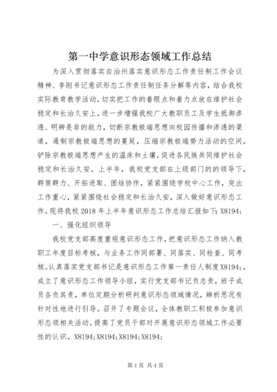 第一中学意识形态领域工作总结.docx