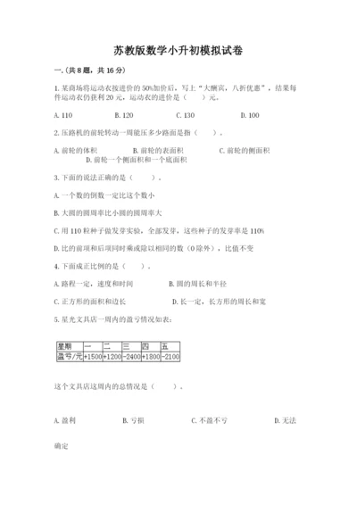 苏教版数学小升初模拟试卷精品（名师系列）.docx