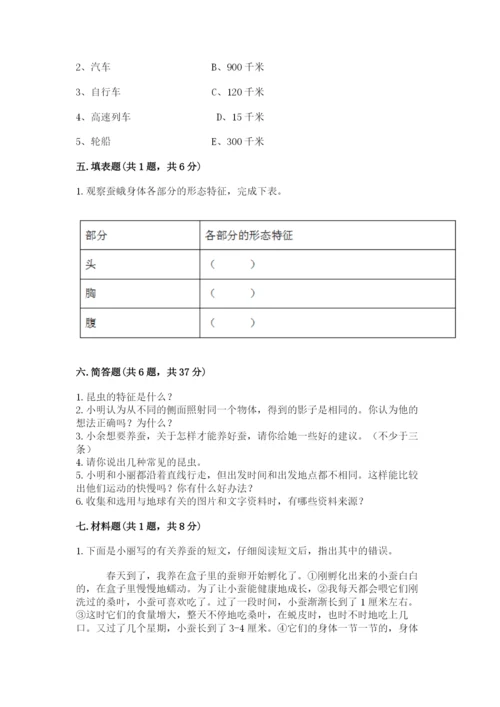 教科版科学三年级下册 期末测试卷审定版.docx