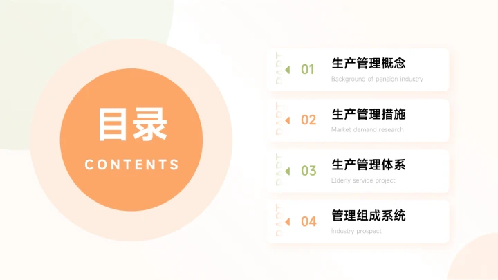 橙色3D简洁生产管理培训PPT模板