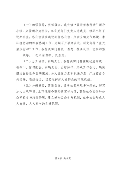 蓝天碧水行动【杨庄镇蓝天碧水行动实施方案】.docx