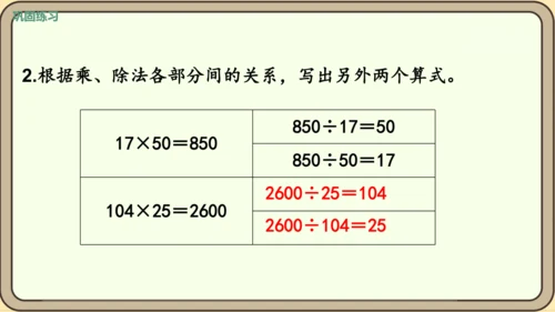 新人教版数学四年级下册1.3    乘除法的意义和各部分之间的关系课件