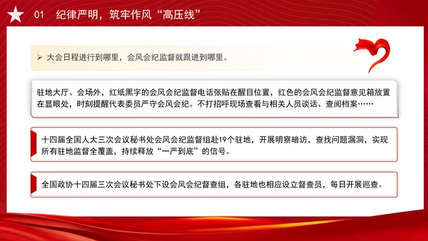 2025年全国两会精神学习会风简约纪律严明务实高效PPT课件