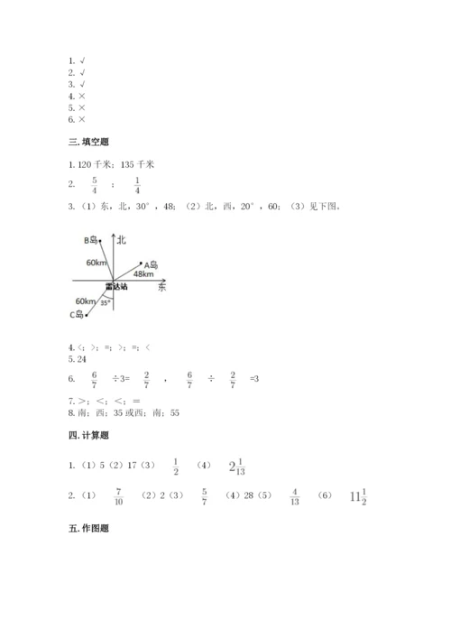人教版六年级上册数学 期中测试卷精品（达标题）.docx
