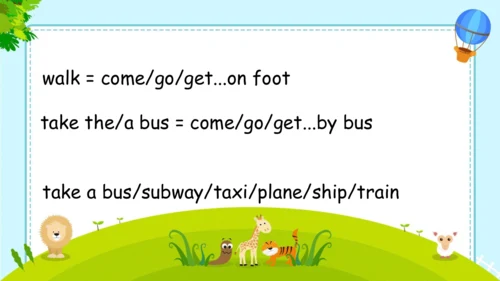 Unit 2 Ways to go to school Review  课件(共34张PPT)