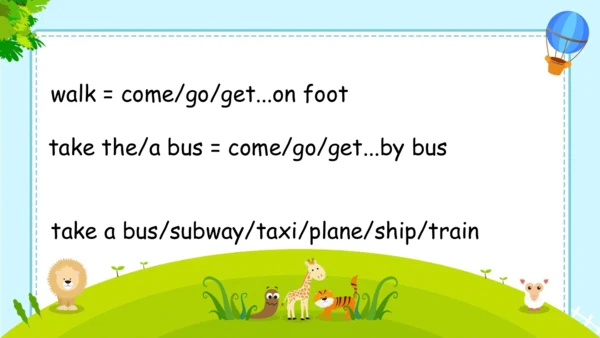 Unit 2 Ways to go to school Review  课件(共34张PPT)