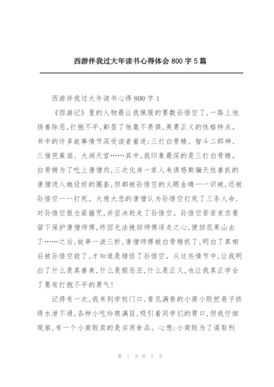 西游伴我过大年读书心得体会800字5篇.docx