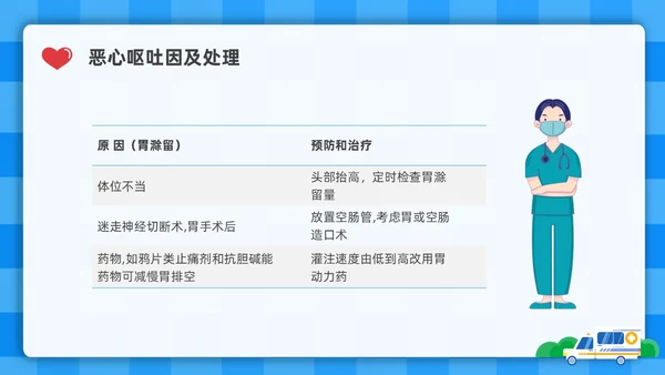 蓝色简约插画危重患者的营养支持和护理培训PPT全民营养周