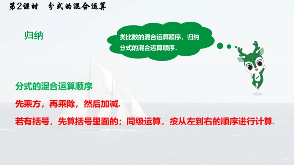 人教版数学八年级上册15.2.2.2  分式的混合运算 课件（共20张PPT）