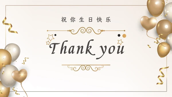生日快乐祝福相册PPT模板