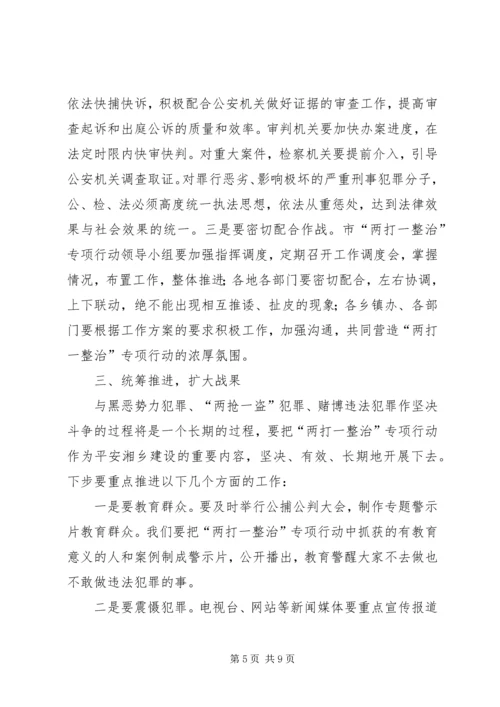 市两打一整治专项行动领导讲话稿.docx