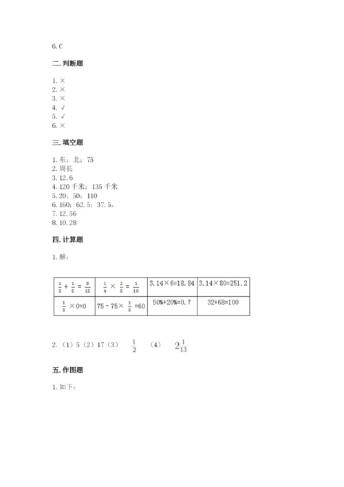 小学数学六年级上册期末卷及完整答案（易错题）.docx