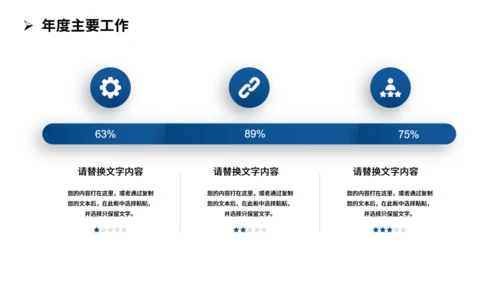 蓝色行政部年终工作总结通用PPT模板