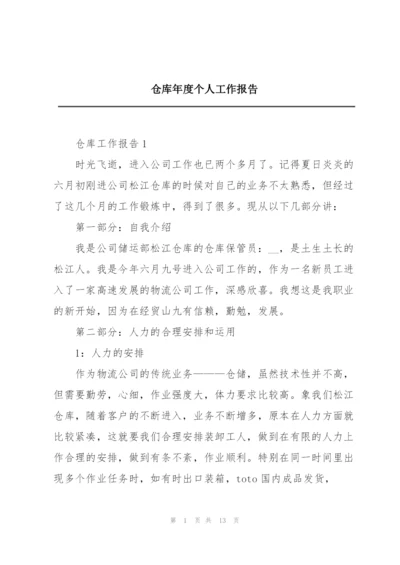 仓库年度个人工作报告.docx