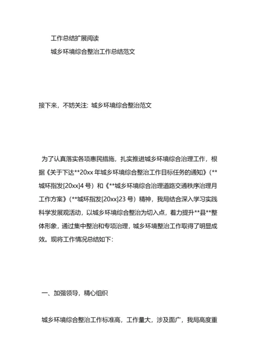 城乡环境整治工作总结.docx