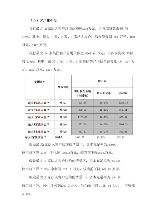 商业银行偿付能力敏感性压力测试报告