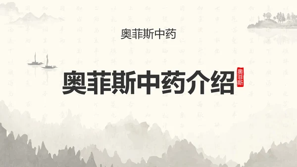中国风中医药医疗保健产品介绍
