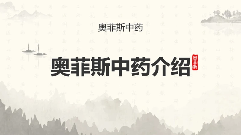 中国风中医药医疗保健产品介绍