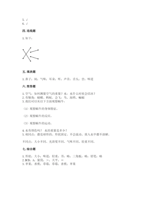 教科版一年级下册科学期末测试卷含完整答案（历年真题）.docx