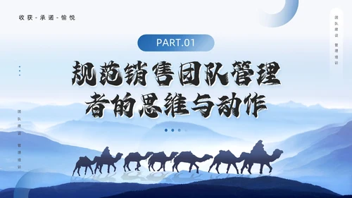 蓝色励志风销售团队建设与管理PPT模板