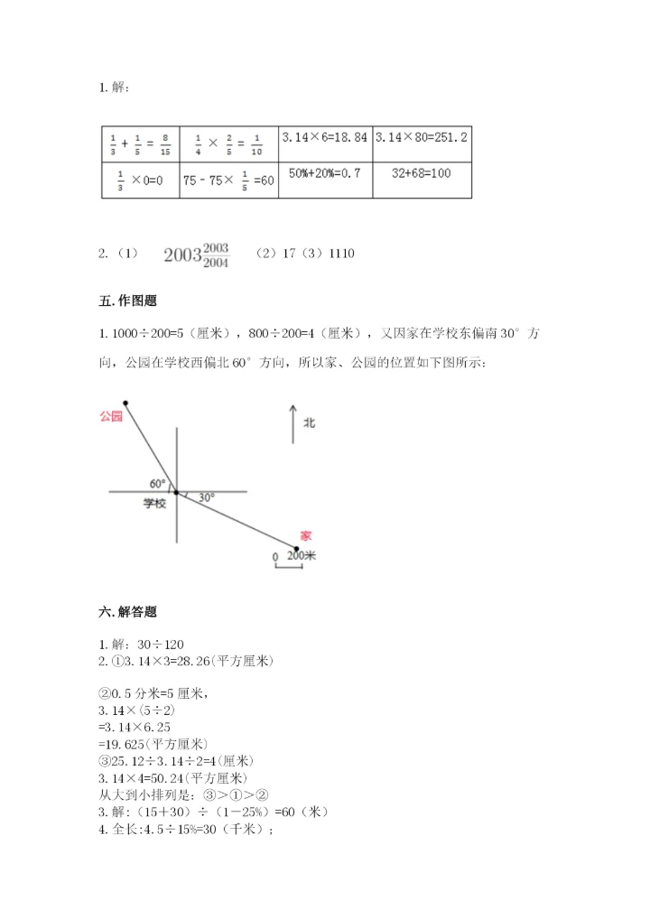 小学数学六年级上册期末测试卷（典型题）word版.docx