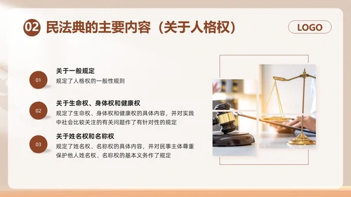 棕色简约民法典如何保护个人权益PPT模板宣传PPT动态PPT案例分析