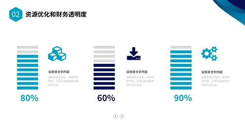 蓝色简约形状校长述职报告PPT