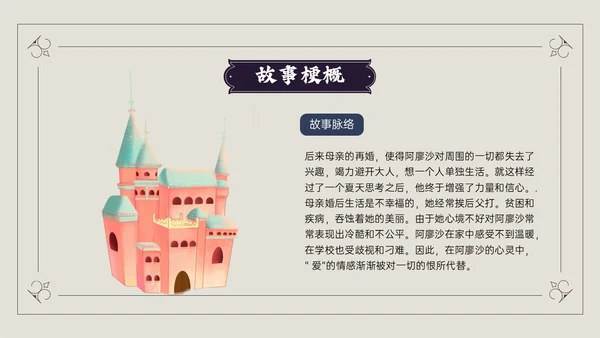 蓝黑插画风说课童年PPT模板读书分享