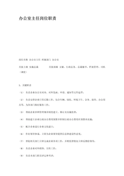 办公室主任岗位基础职责.docx