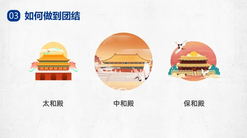 蓝色复古团结友善PPT课件主题班会