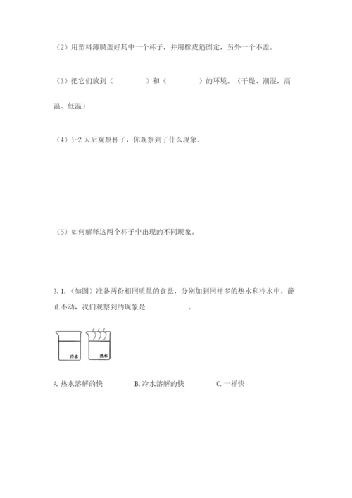 教科版三年级上册科学期末测试卷标准卷.docx