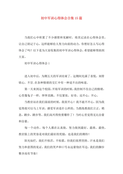 初中军训心得体会合集15篇 (2).docx