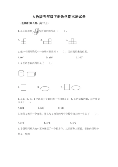 人教版五年级下册数学期末测试卷（易错题）.docx