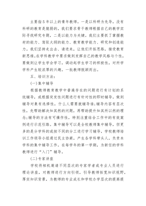 2023教师培训工作计划.docx