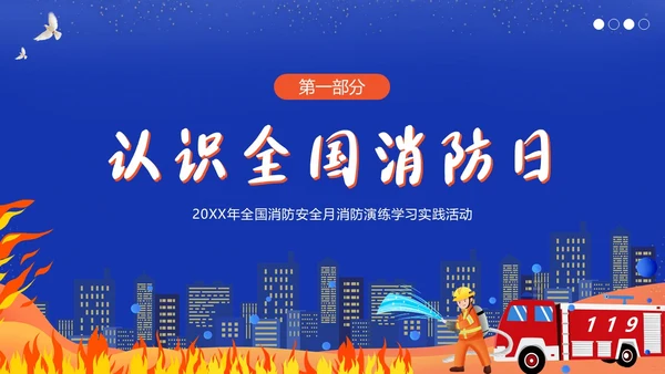 11月全国消防月11月9日全国消防日消防演练培训PPT课件