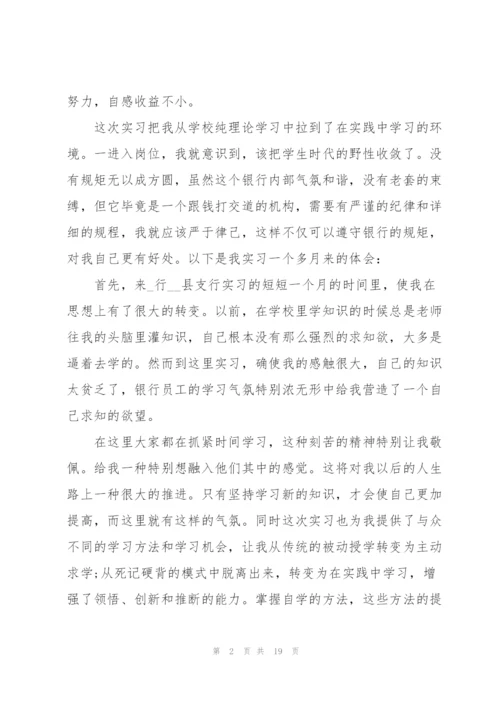 银行实习个人总结模板5篇.docx