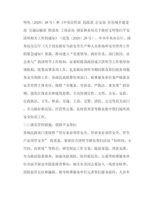 精编之民政局年清明节工作方案.docx