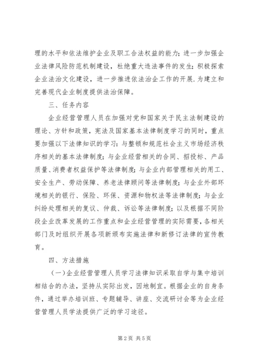 镇法律进企业活动实施方案.docx