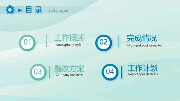 蓝色医疗医学工作汇报动态PPT