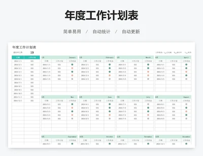 年度工作计划表