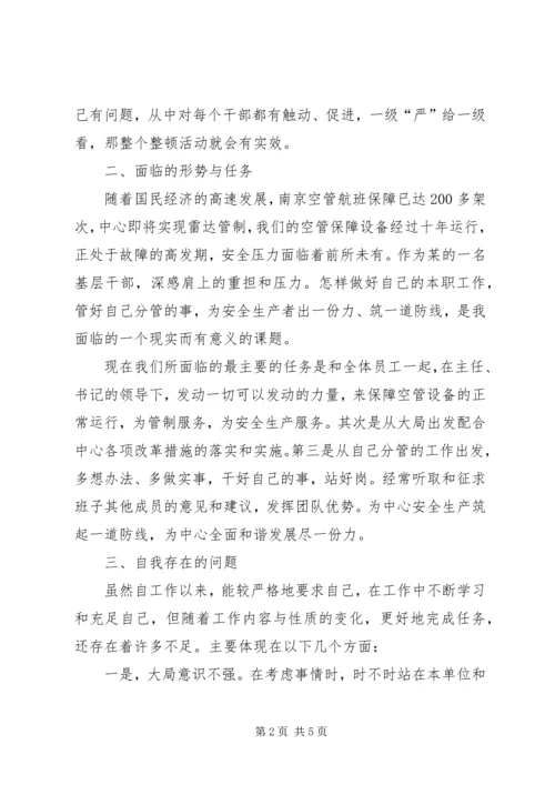 八个方面学习和作风整顿建设自我剖析材料.docx