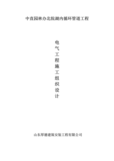 景观电气综合施工专题方案.docx