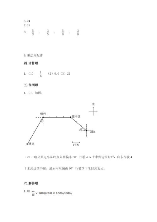 小学数学六年级上册期末测试卷及完整答案【全国通用】.docx