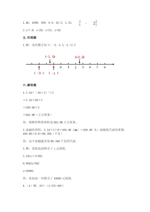 小升初六年级期末试卷附答案【满分必刷】.docx