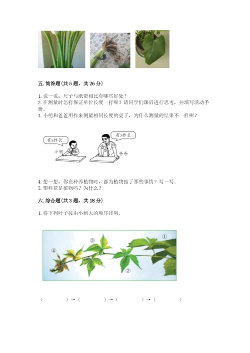 教科版一年级上册科学期末测试卷审定版.docx