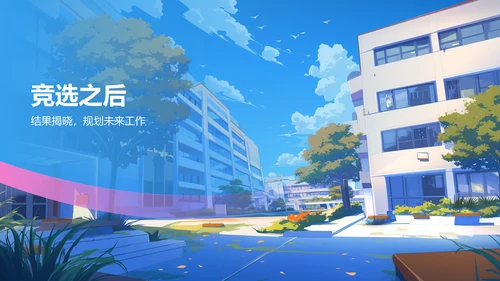 粉色手绘风学生会竞选PPT模板