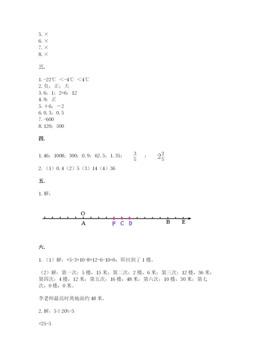 河南省【小升初】2023年小升初数学试卷附精品答案.docx