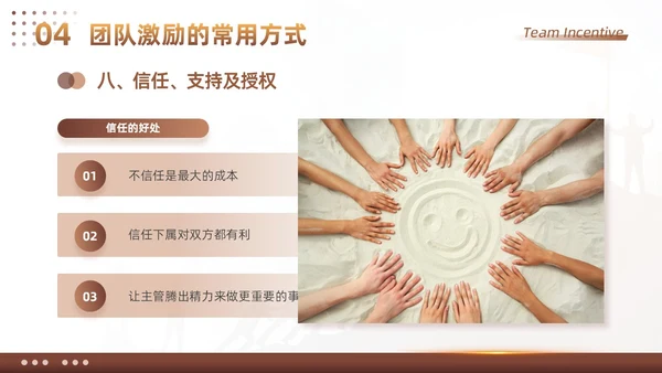 棕色大气商务励志如何做好团队激励企业管理工作总结PPT模板