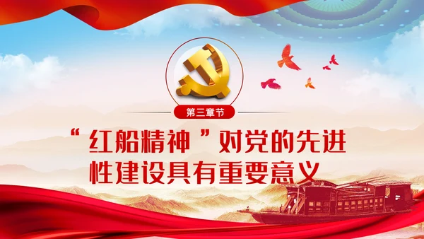 【党史教育】红船精神学习教育党课PPT模板