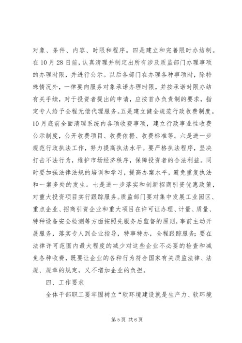 质监局开展经济社会发展软环境集中整治活动实施方案 (2).docx